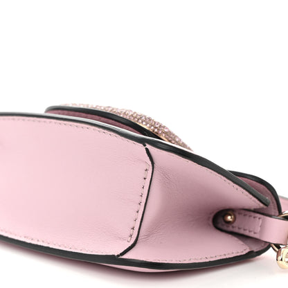 Valentino Garavani Calfskin Crystal Vlogo Micro Loco Shoulder Bag Rose Cannelle 9 of 9