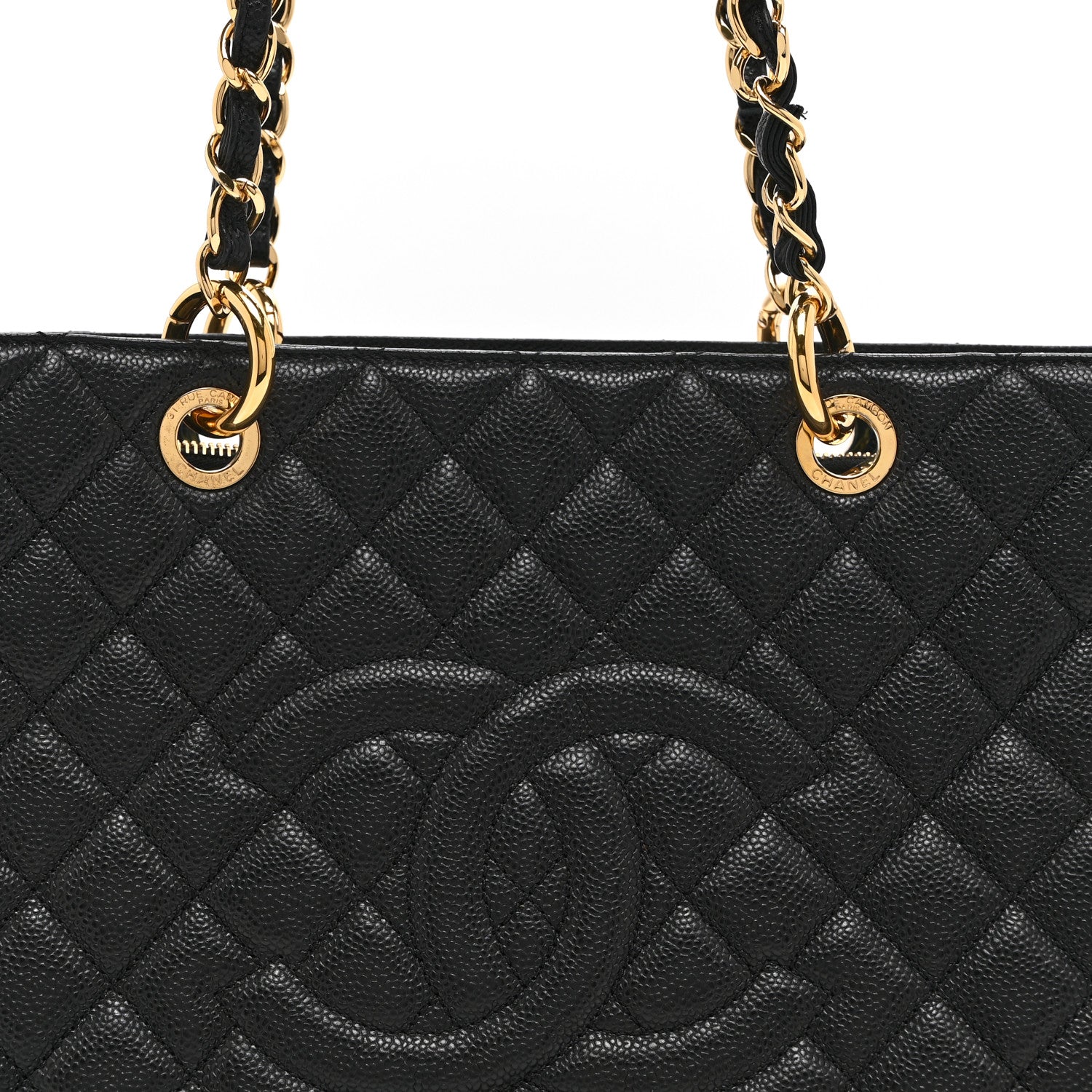 Chanel Caviar Quilted Grand Shopping Tote GST Black 8 of 10