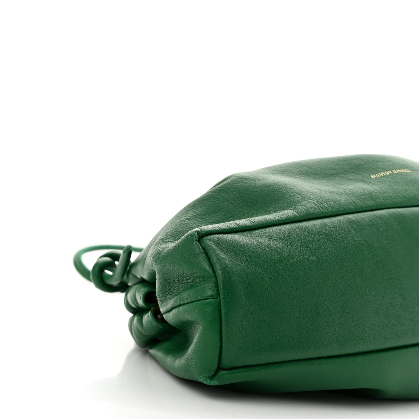 Lambskin Mini Cloud Clutch Green