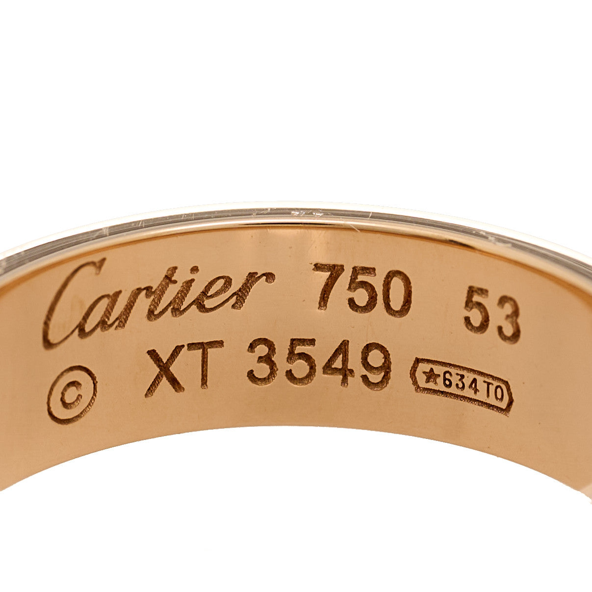 Cartier 18K Pink Gold 5.5mm LOVE Ring 53 6.5 4 of 4