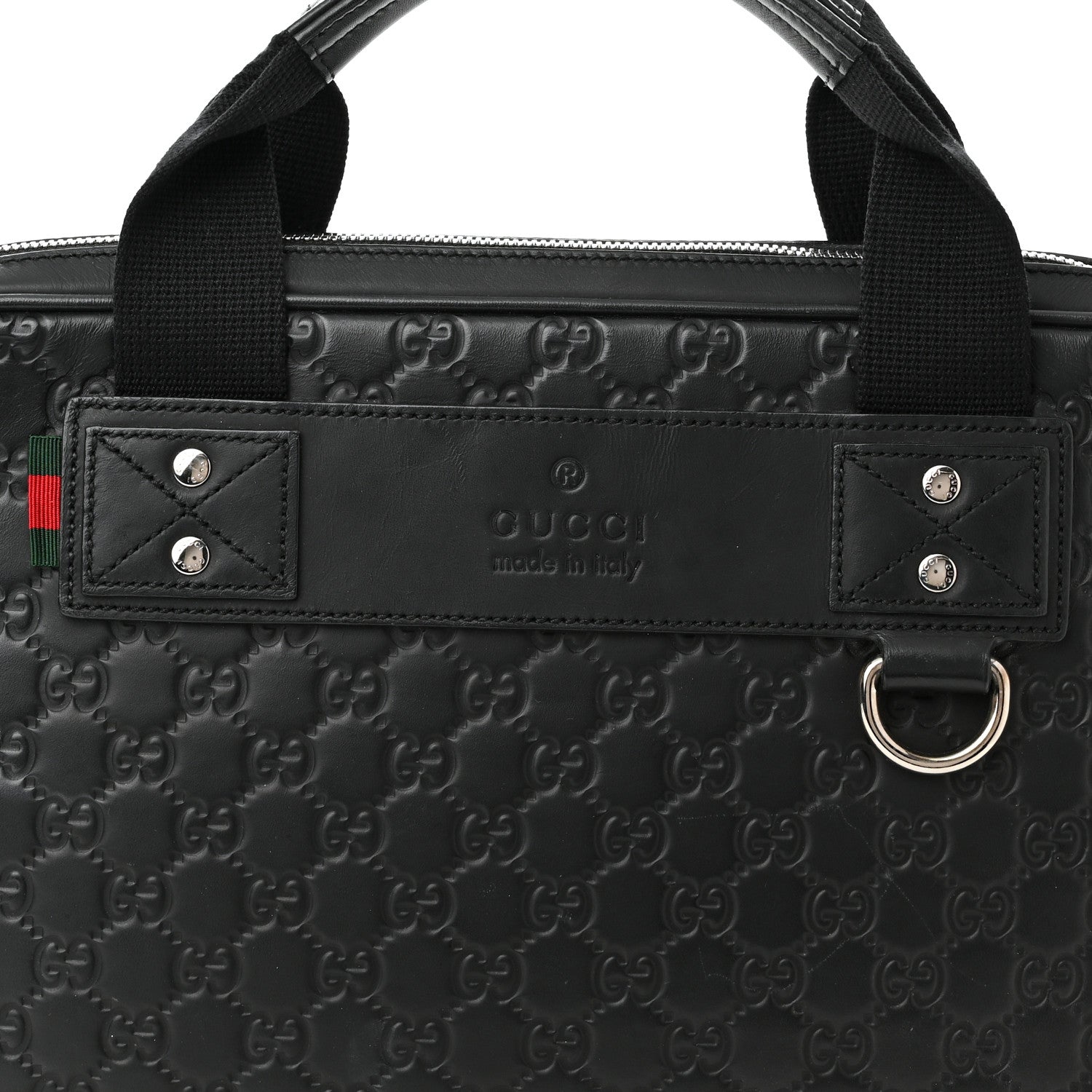 Gucci Guccissima Laptop Briefcase Black 8 of 10