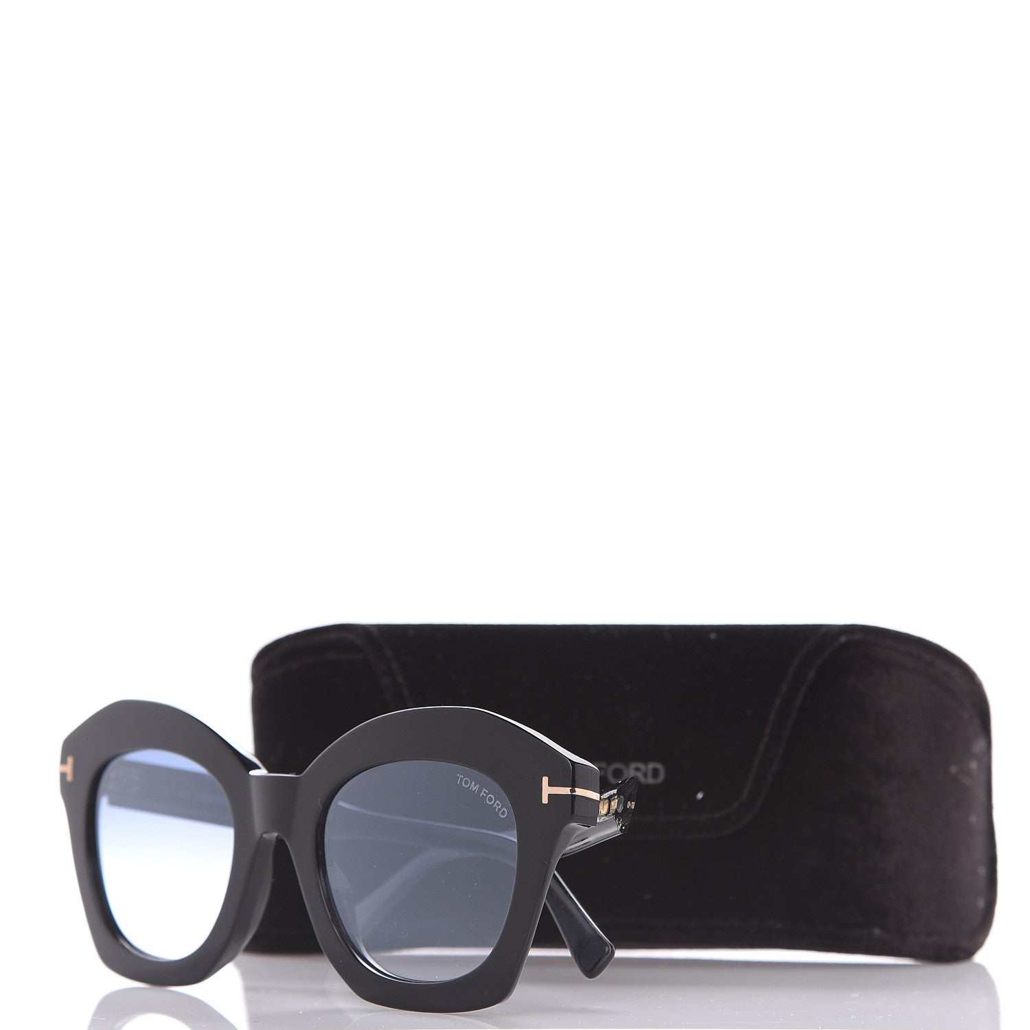 Tom Ford Bardot Sunglasses TF689 Shiny Black 8 of 8