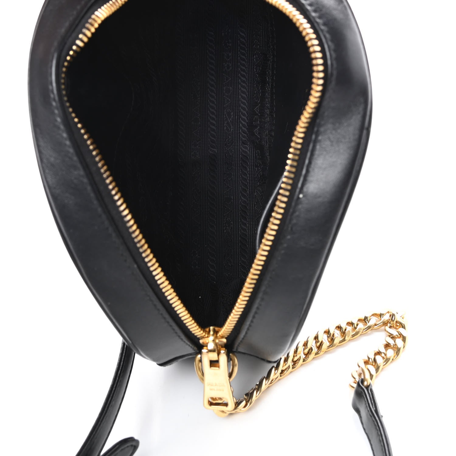 Prada Soft Calfskin Impunture Diagramme Dome Crossbody Bag Black 5 of 14