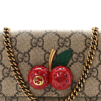 Gucci GG Supreme Monogram Mini Cherry Chain Bag 7 of 9