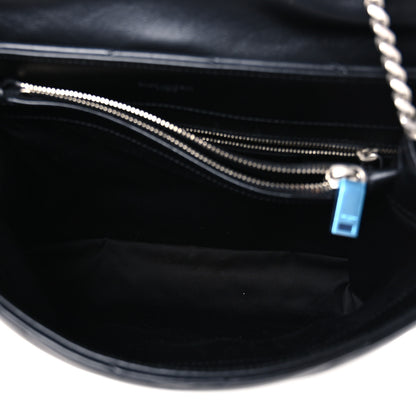 Saint Laurent Calfskin Y Quilted Monogram Medium Loulou Chain Satchel Black 5 of 11