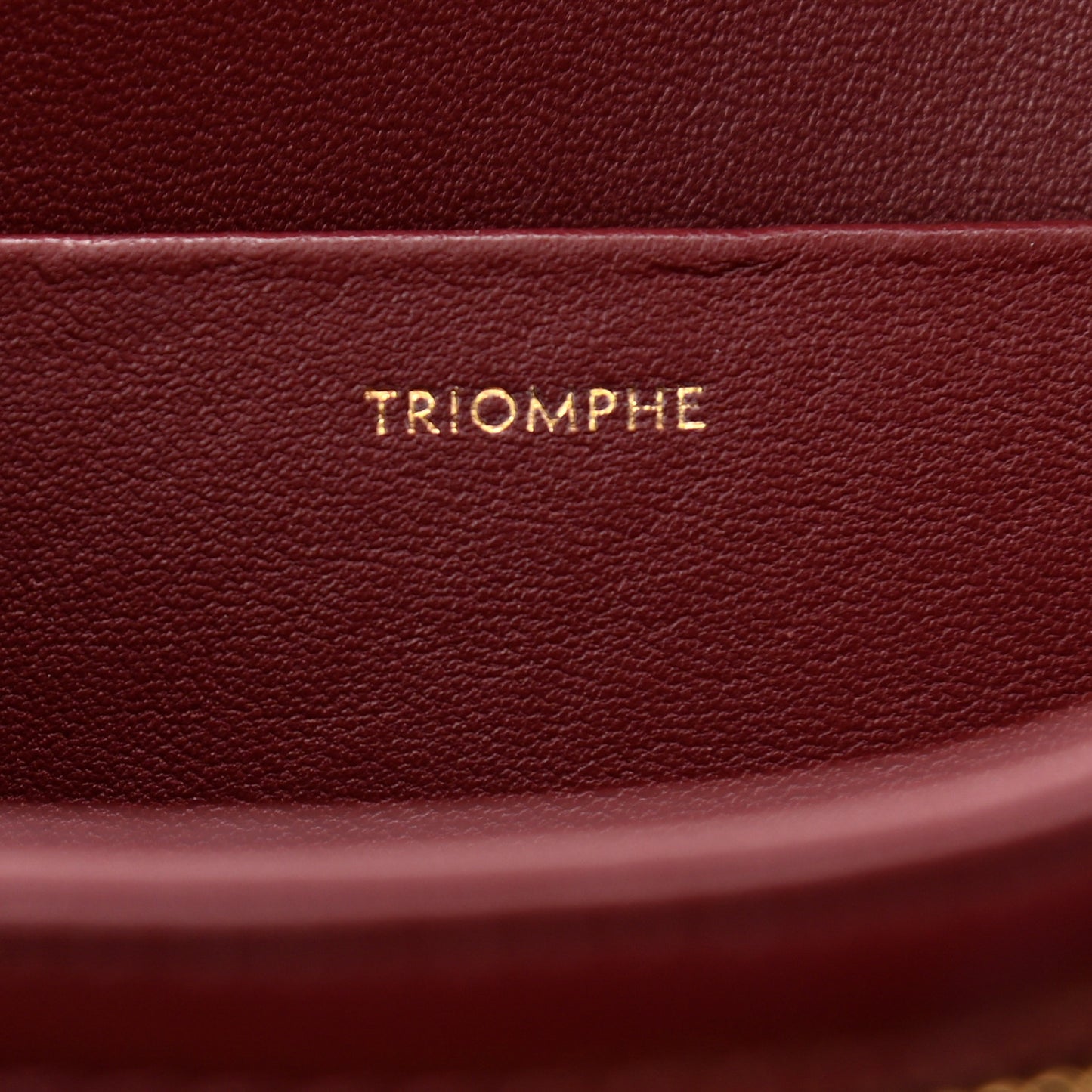 Shiny Calfskin Medium Triomphe Light Burgundy