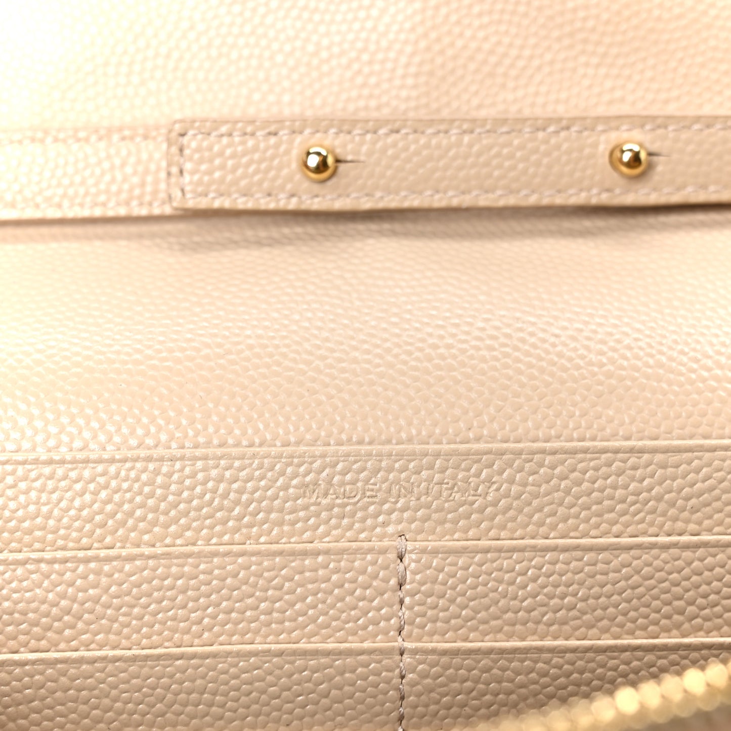 Grain De Poudre Matelasse Chevron Monogram Chain Wallet Dark Beige