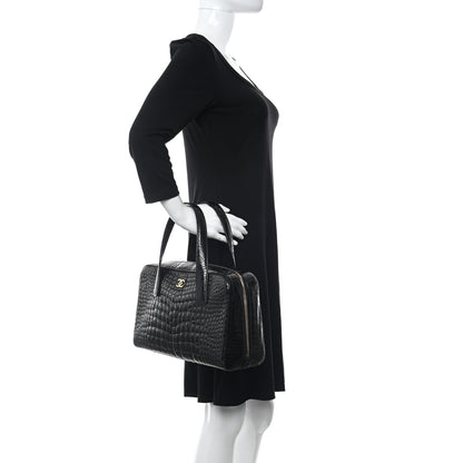 Chanel Alligator Bowler Bag Black 2 of 10