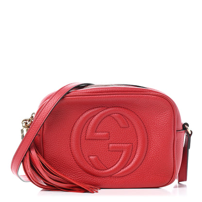 Gucci Pebbled Calfskin Small Soho Disco Bag Tabasco Red 1 of 5