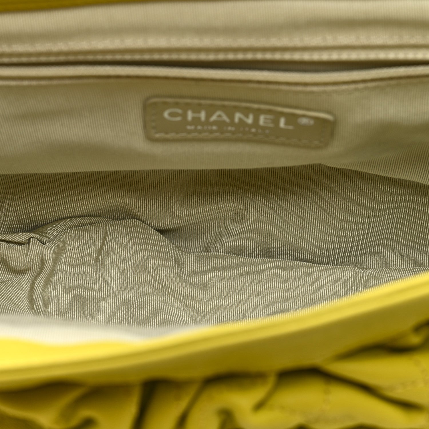 Chanel Washed Lambskin Chain Around Medium Messenger Yellow 5 of 9