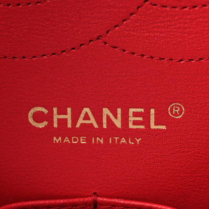 Chanel Caviar Quilted Jumbo Double Flap Red 6 of 9