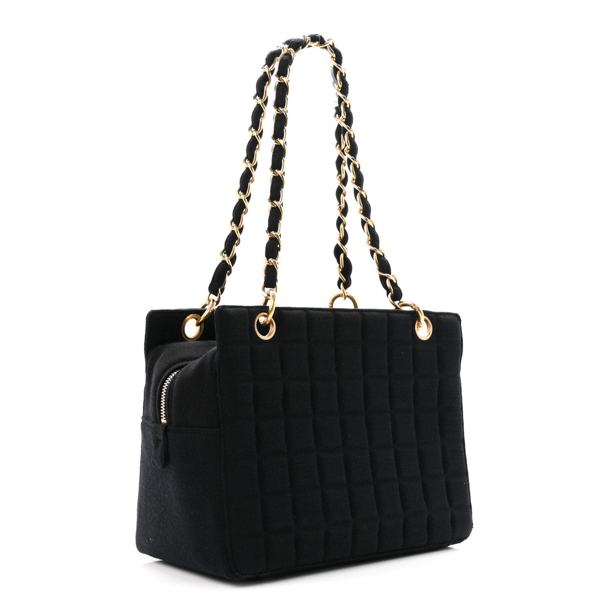 Chanel Jersey Quilted Petite Timeless Tote PTT Black 3 of 11