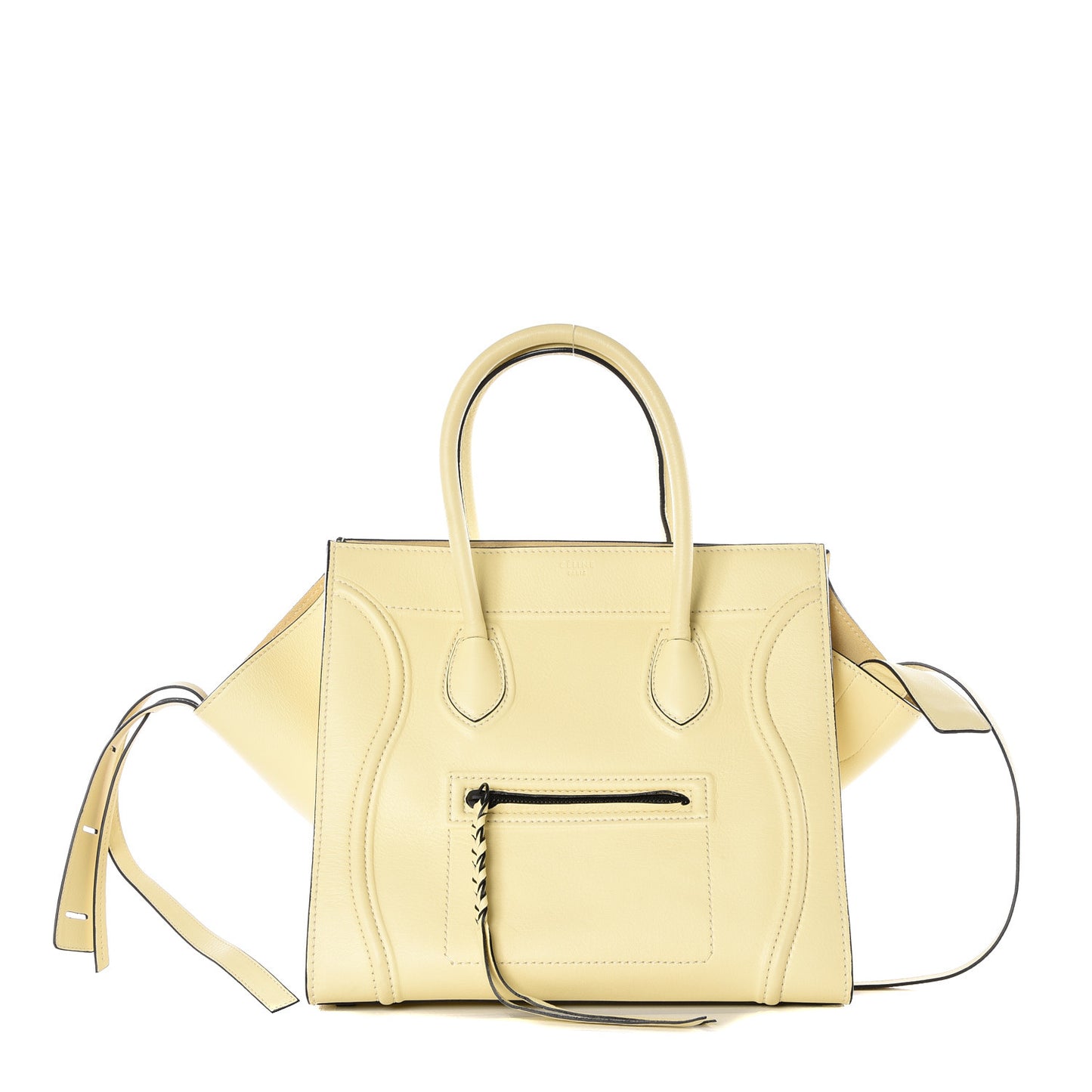 Supple Calfskin Medium Phantom Luggage Light Yellow