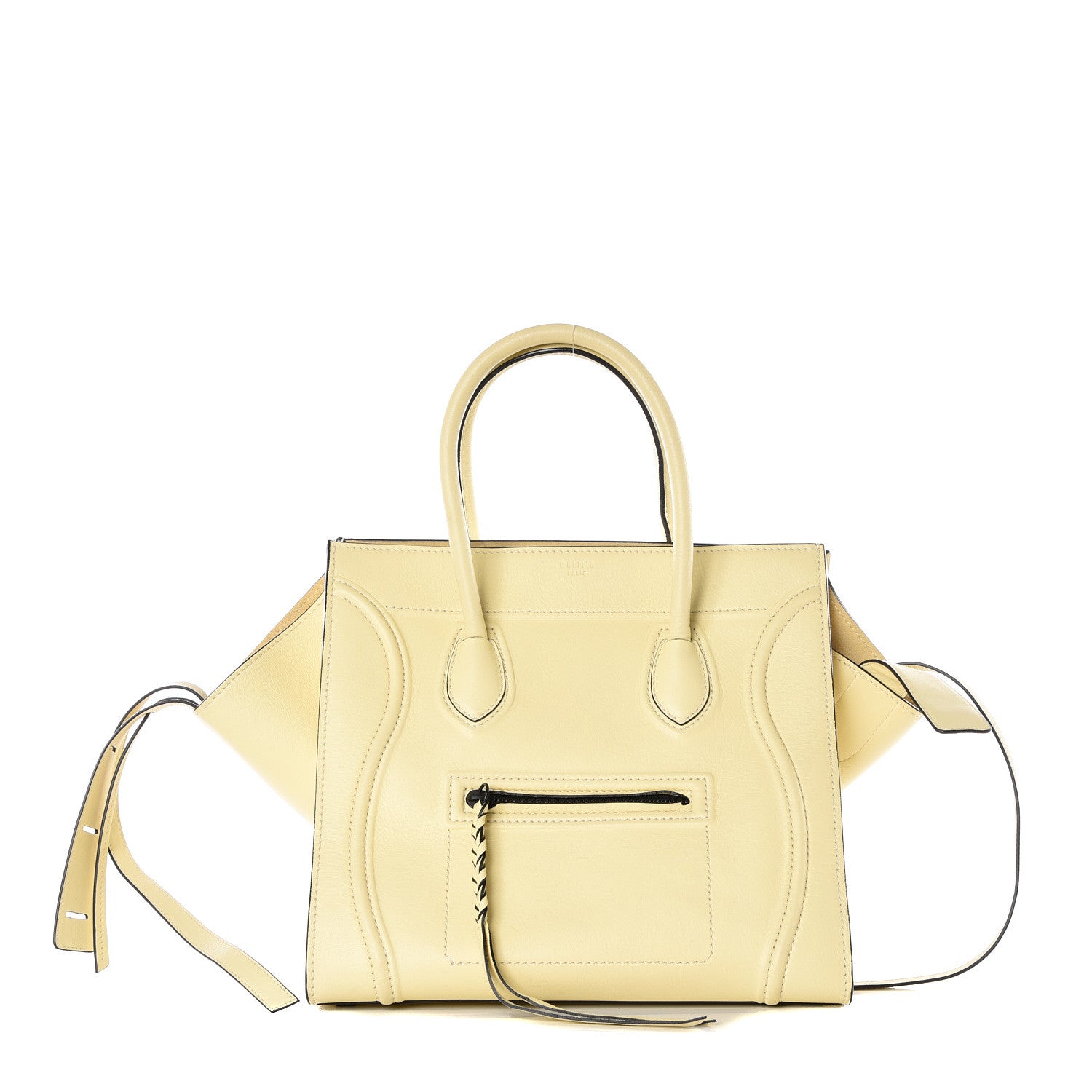 Celine Supple Calfskin Medium Phantom Luggage Light Yellow 1 of 10