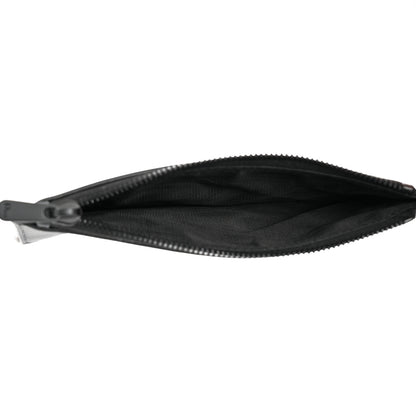 Christian Dior Ultra Matte Calfskin Saddle Chain Wallet Pouch Black 7 of 12