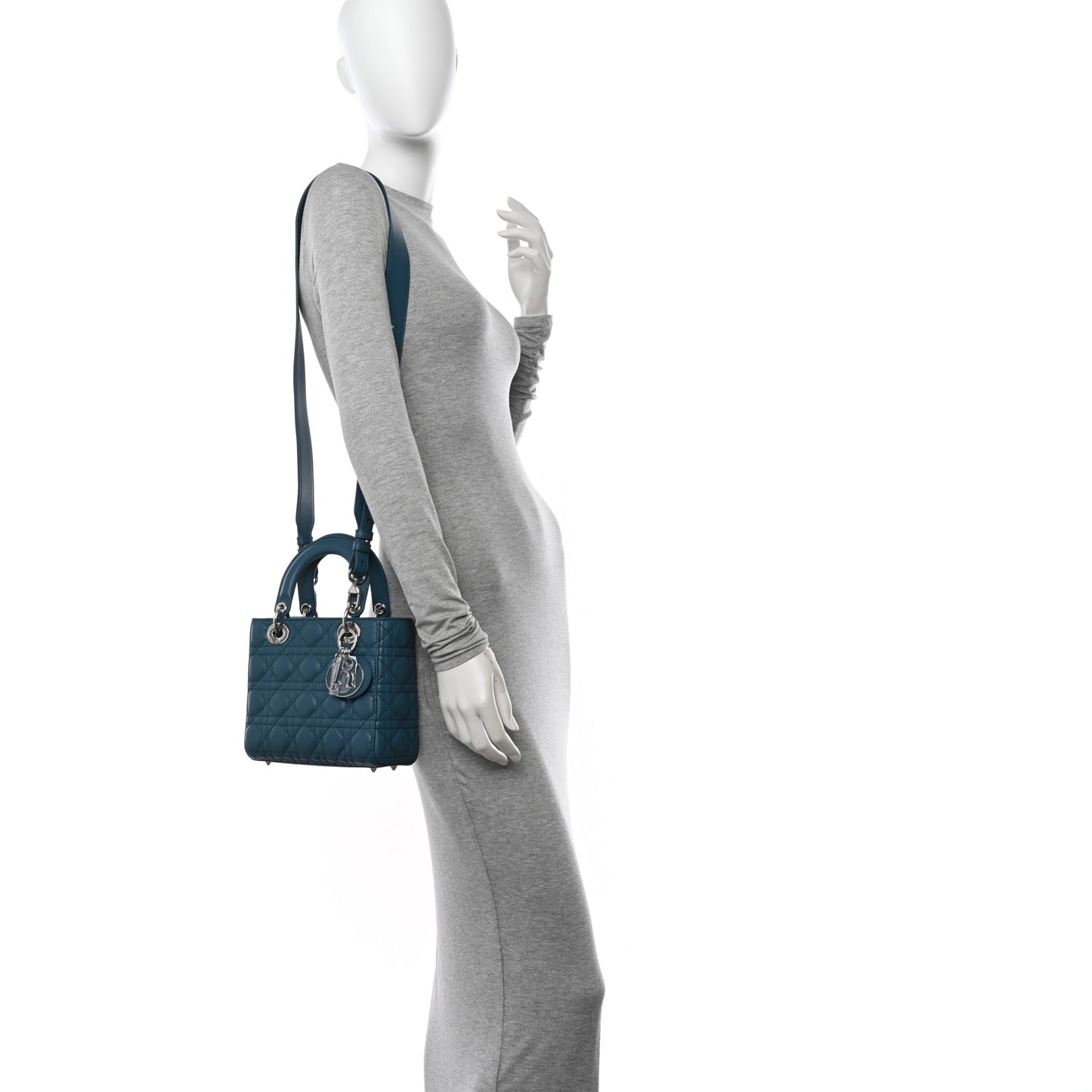 Lambskin Cannage Small My ABCDior Lady Dior Blue