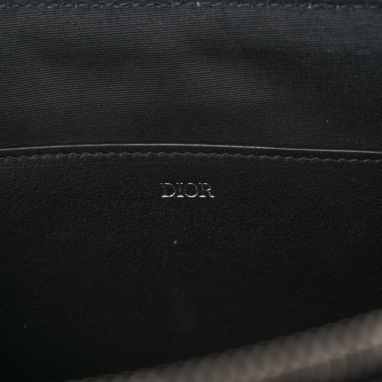 Calfskin Perforated Oblique Galaxy Flat Case Black
