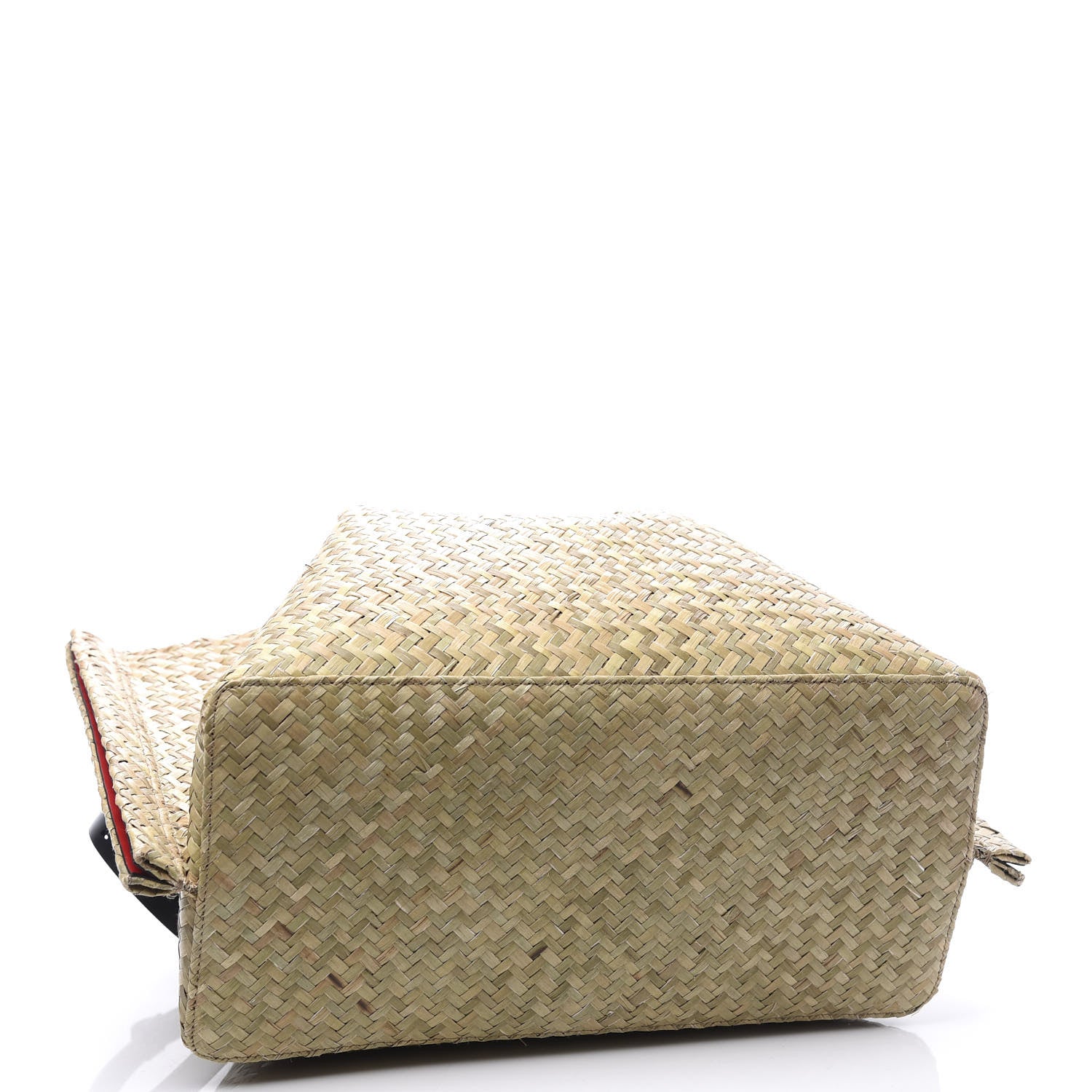 Valentino Garavani Raffia Medium Vlogo Escape Shopper Natural Black Rouge 4 of 11