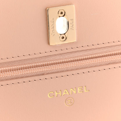 Chanel Caviar Quilted CC Turnlock Wallet On Chain WOC Beige 6 of 12