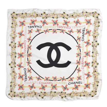 Chanel Silk CC Flower Square Scarf Multicolor 1 of 3