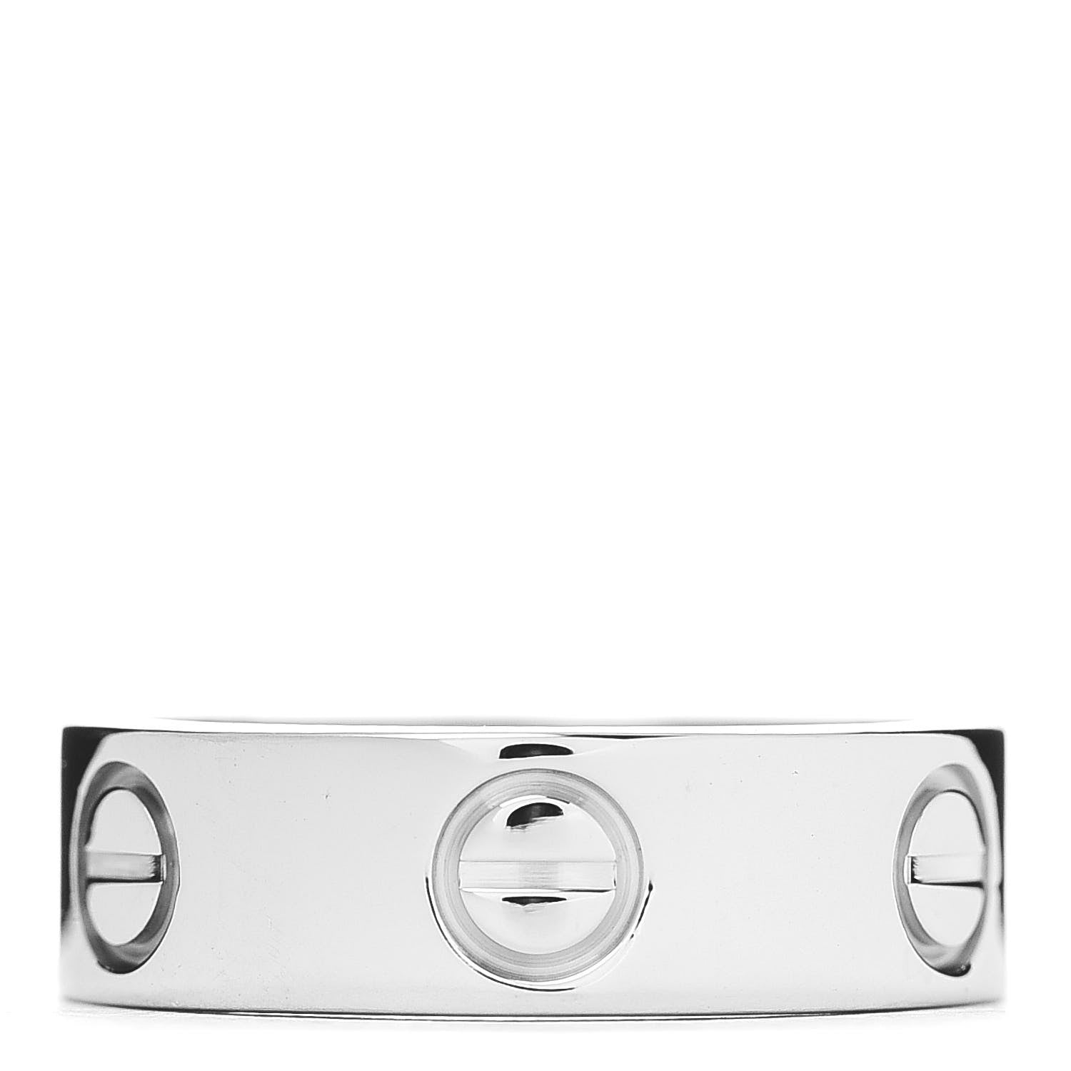 Cartier 18K White Gold 5.5mm LOVE Ring 49 4.75 1 of 4