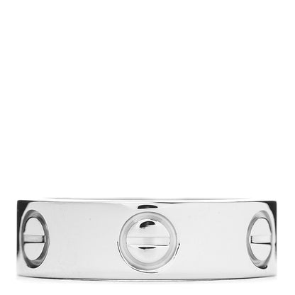 Cartier 18K White Gold 5.5mm LOVE Ring 49 4.75 1 of 4