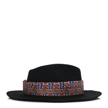 Fendi Rabbit Fur Scarf Fedora M Black 5 of 8