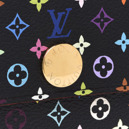 Louis Vuitton Monogram Multicolor Sarah Wallet Black Violet 6 of 6