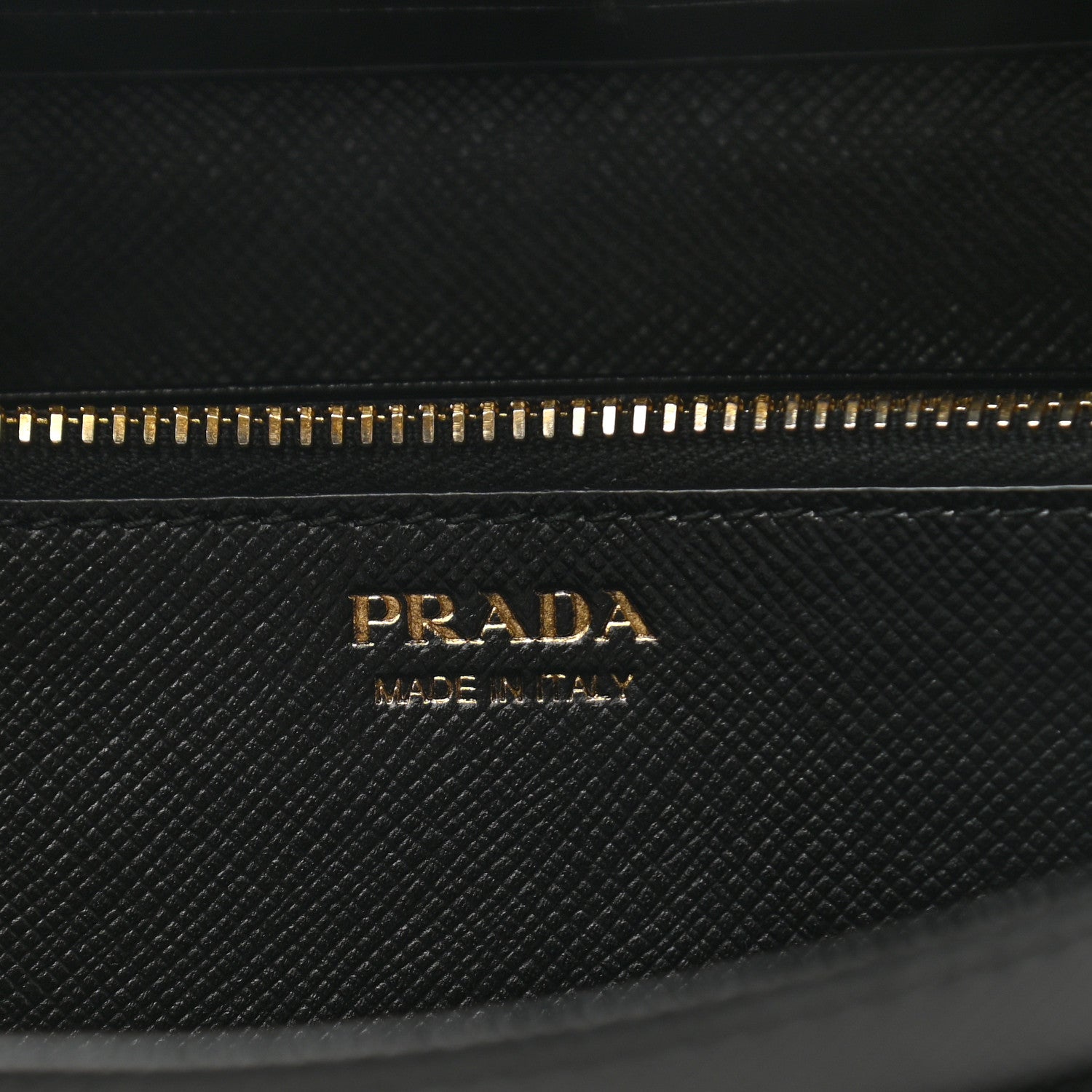 Prada Saffiano Metal Continental Flap Wallet Black 6 of 7