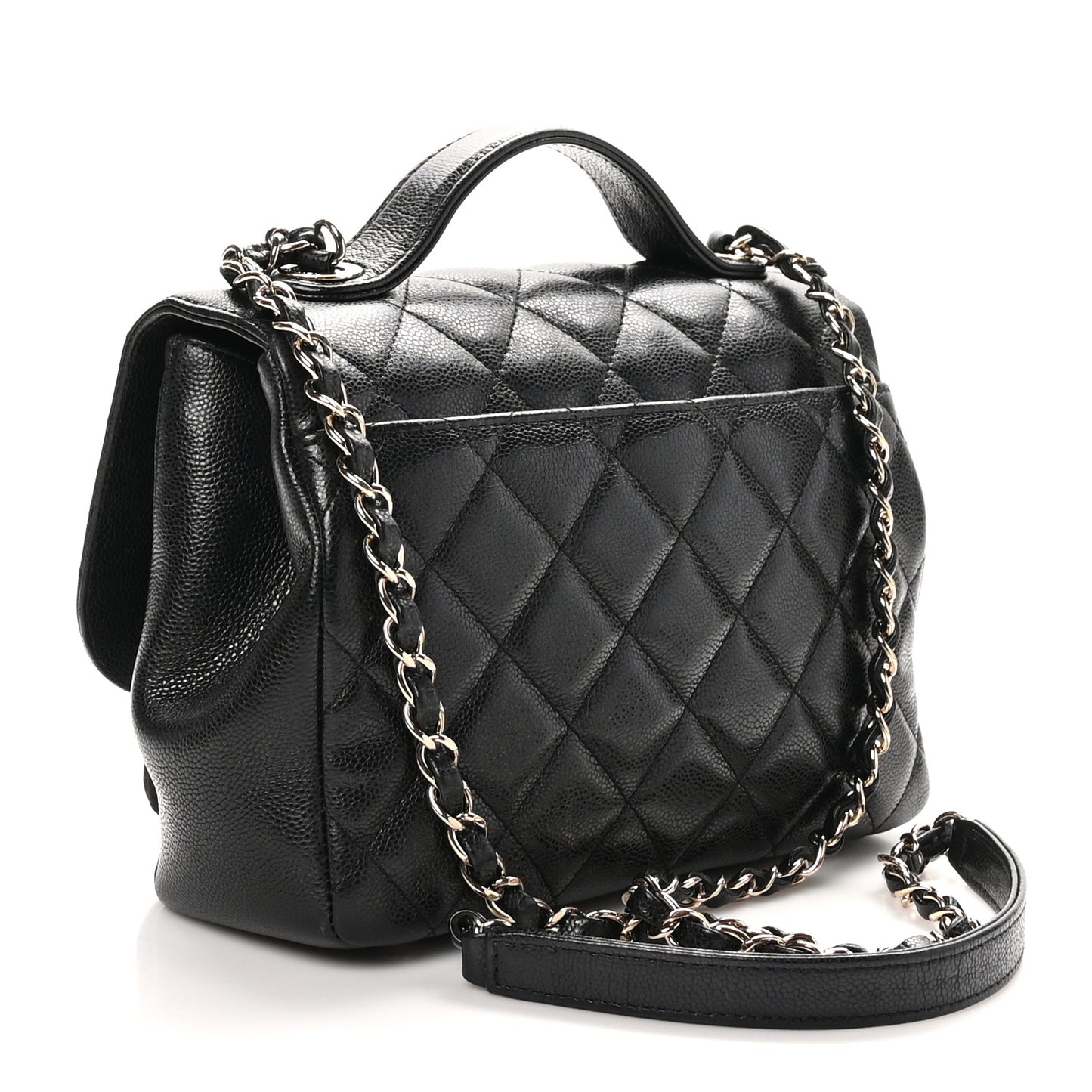 Caviar Quilted Medium Business Affinity Flap Black