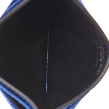 Saint Laurent Grain De Poudre Matelasse Credit Card Case Blue Majorelle 5 of 8