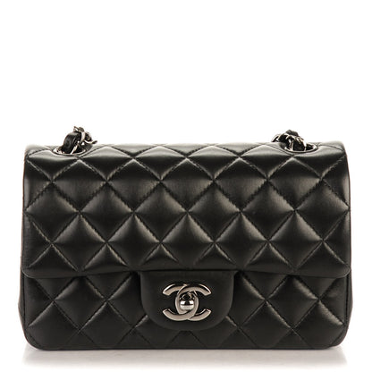Chanel Lambskin Quilted Mini Rectangular Flap Black 1 of 7