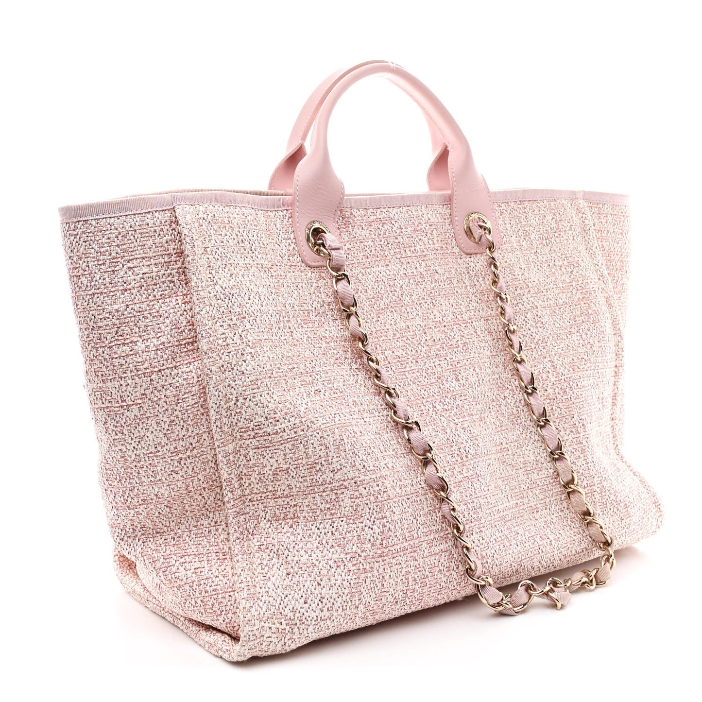 Lurex Boucle Deauville Medium Tote Pink