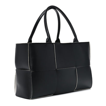 Bottega Veneta Nappa Maxi Intrecciato Medium Arco Tote Black White 4 of 14