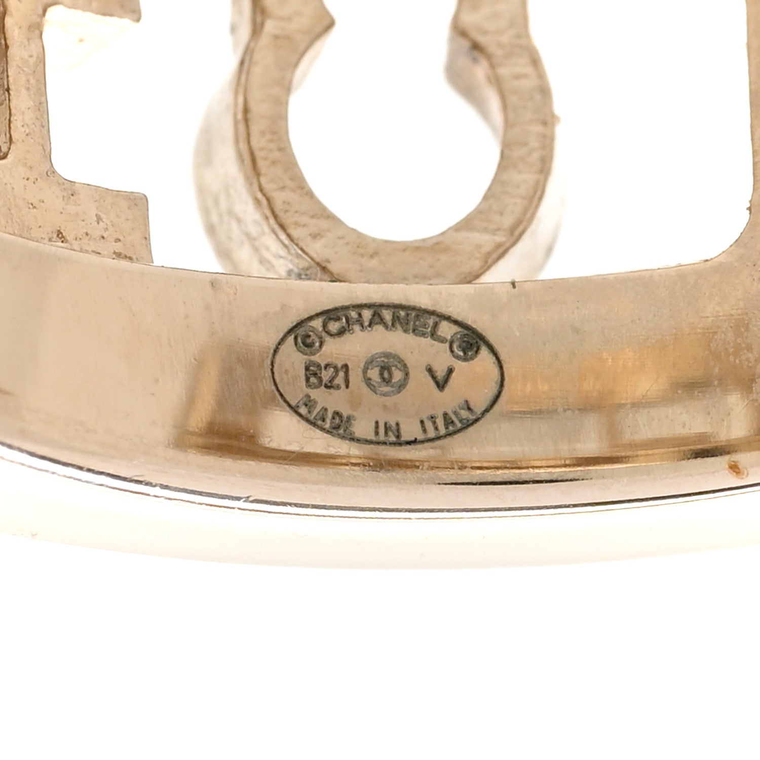 Chanel Metal Crystal Bow-tiful CC Hoop Earrings Gold 4 of 6