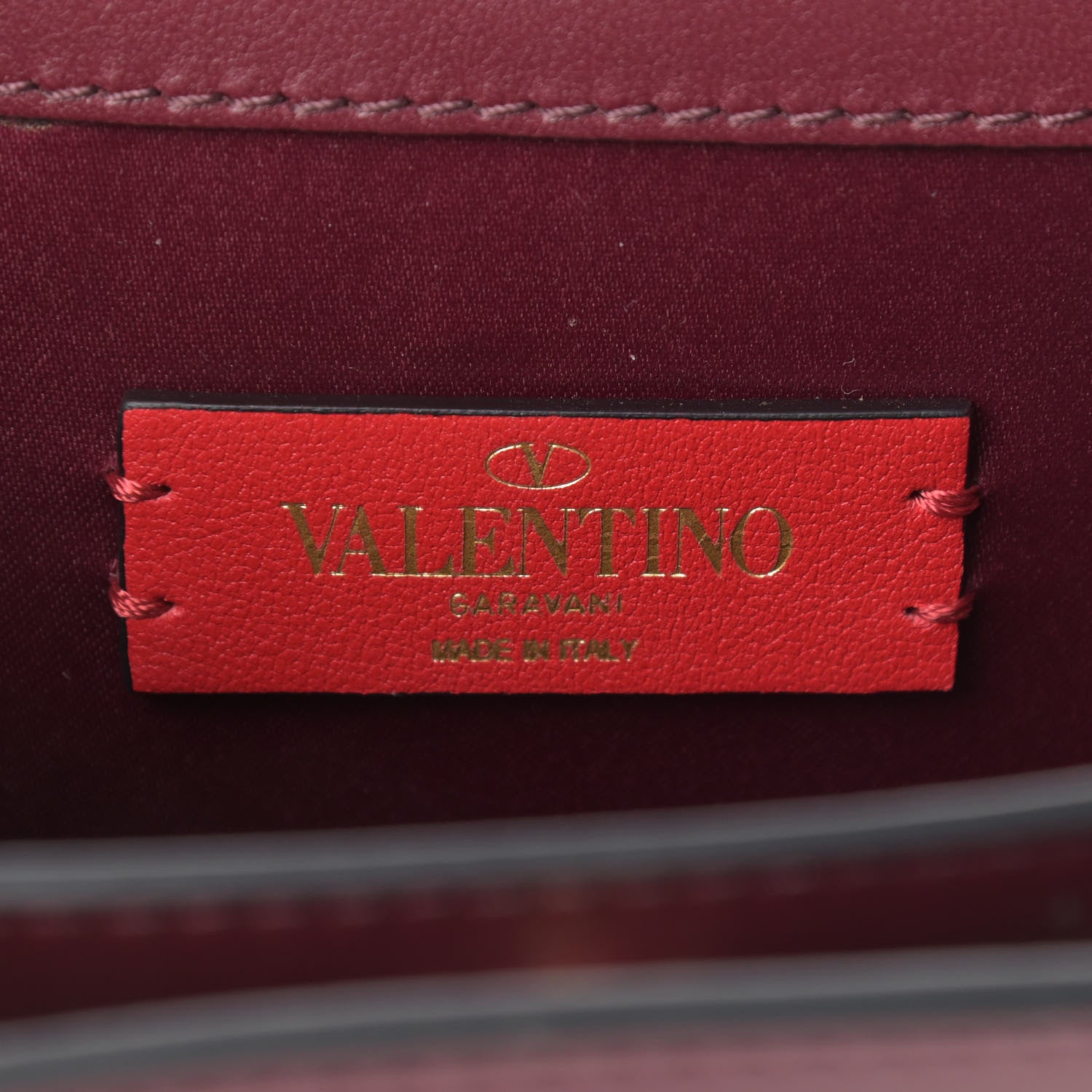 Valentino Garavani Smooth Calfskin Vring Backpack Shoulder Bag Cerise 6 of 10