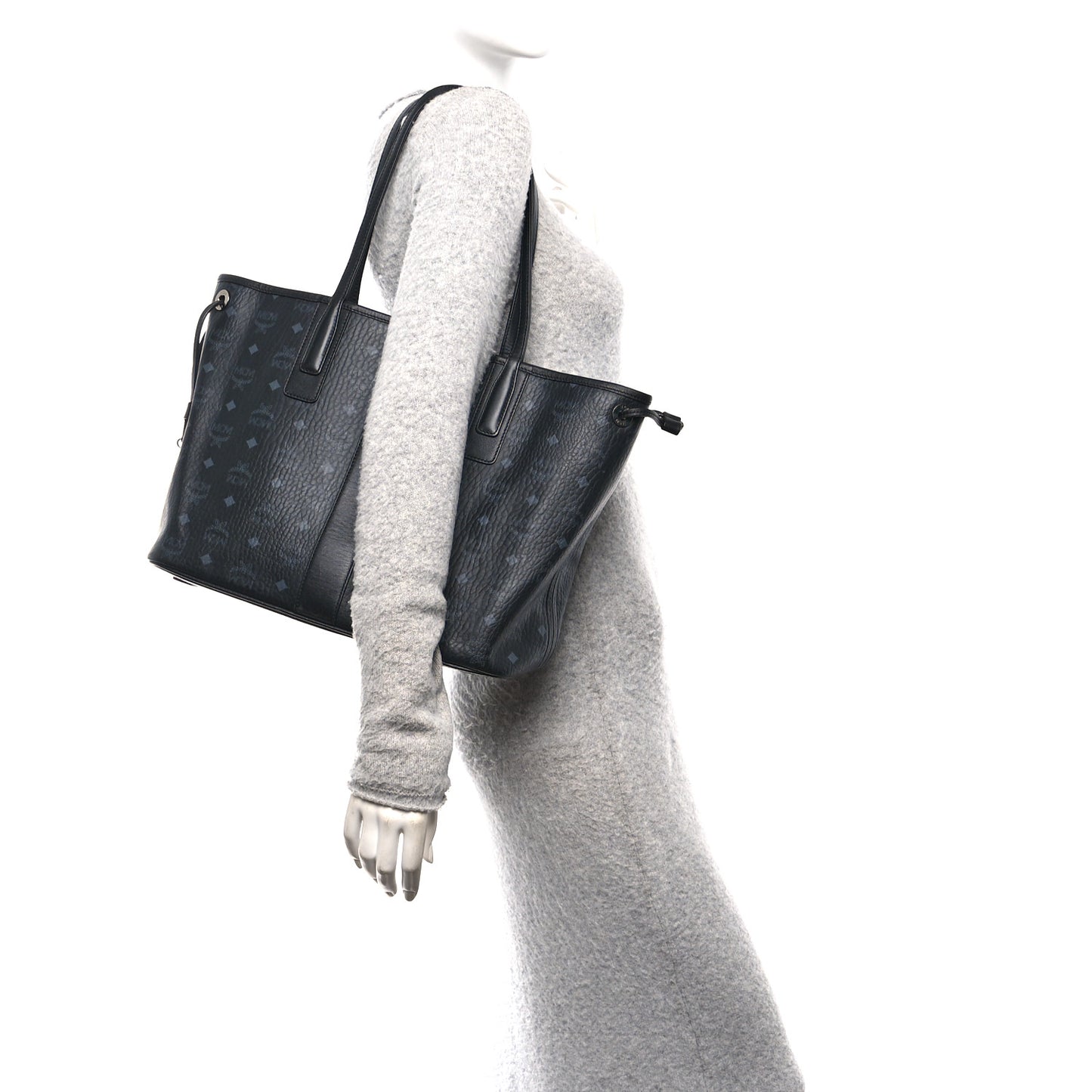 Visetos Medium Liz Reversible Shopper Tote Black