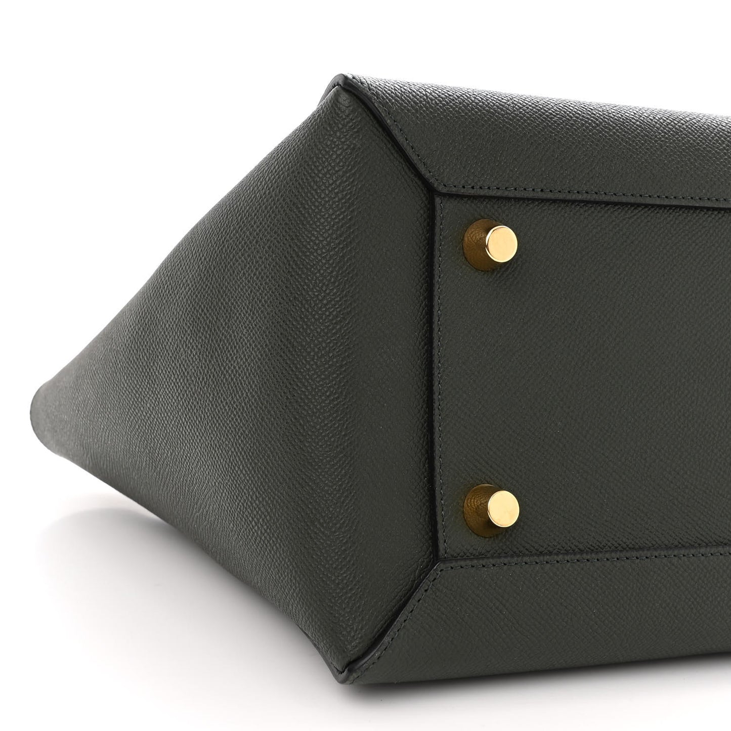 Grained Calfskin Mini Belt Bag Dark Green