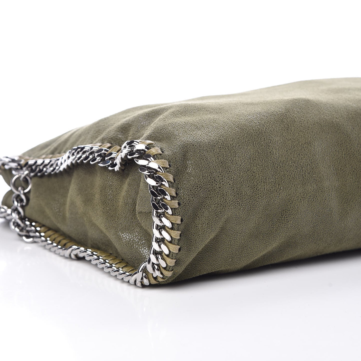 Shaggy Deer Falabella Fold Over Tote Olive