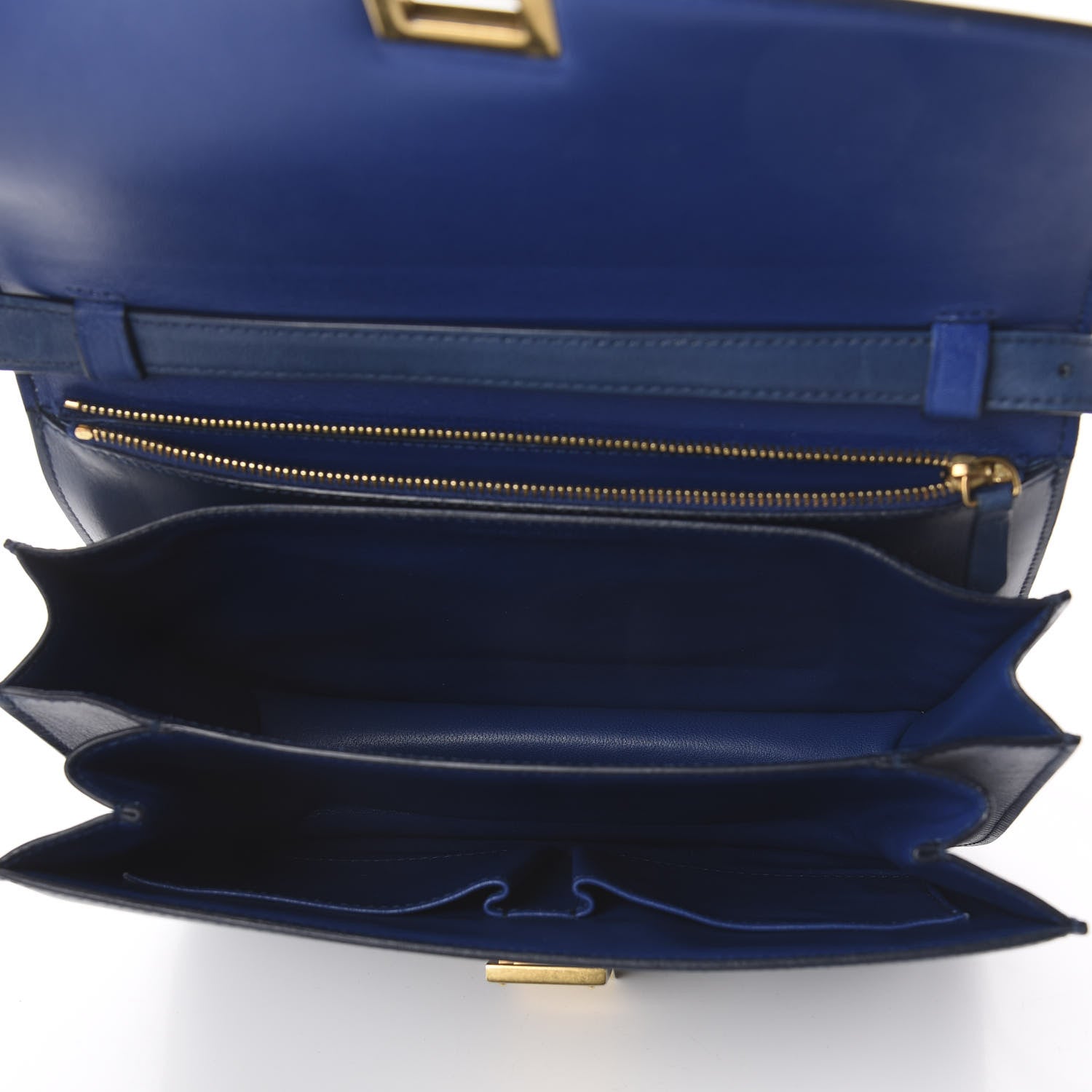 Celine Box Calfskin Medium Classic Box Flap Bag Indigo 4 of 8