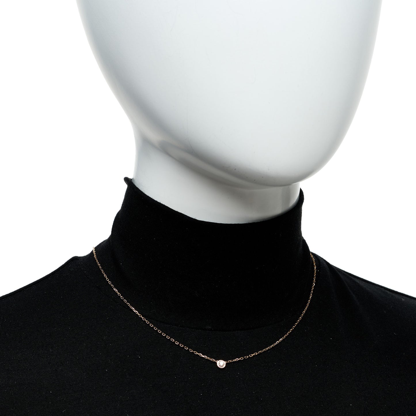 18K Pink Gold Diamond XS D'Amour Pendant Necklace