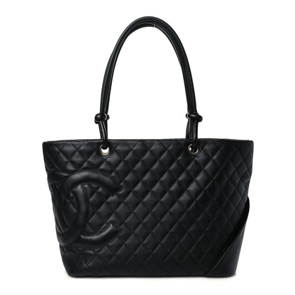 Chanel Calfskin Quilted Large Cambon Tote Black 1 of 9