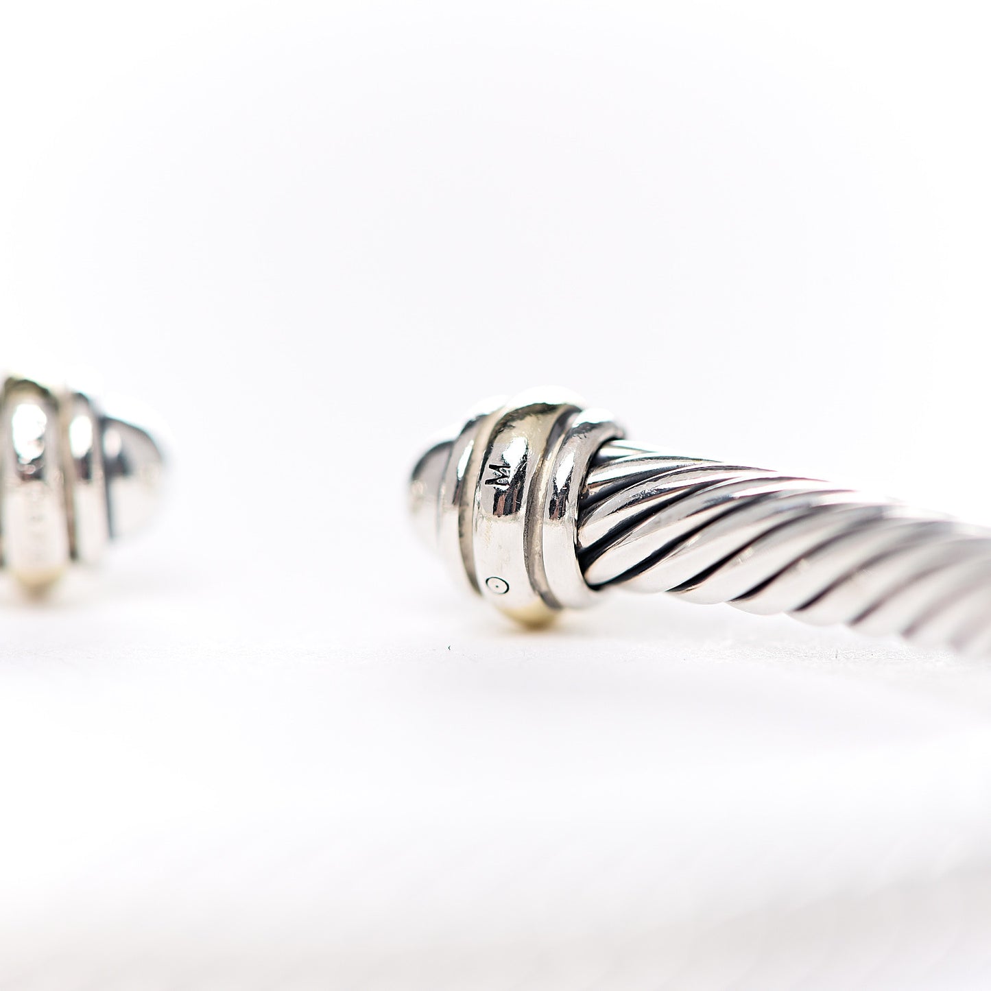 Sterling Silver 18K Yellow Gold 4mm Cable Classics Bracelet