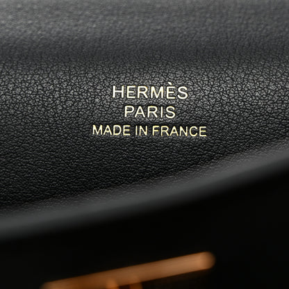 Hermes Swift Kelly Pochette Clutch Black 6 of 9