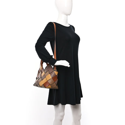 Loewe Calfskin Small Woven Basket Surplus Bag Hazelnut Camel 3 of 12