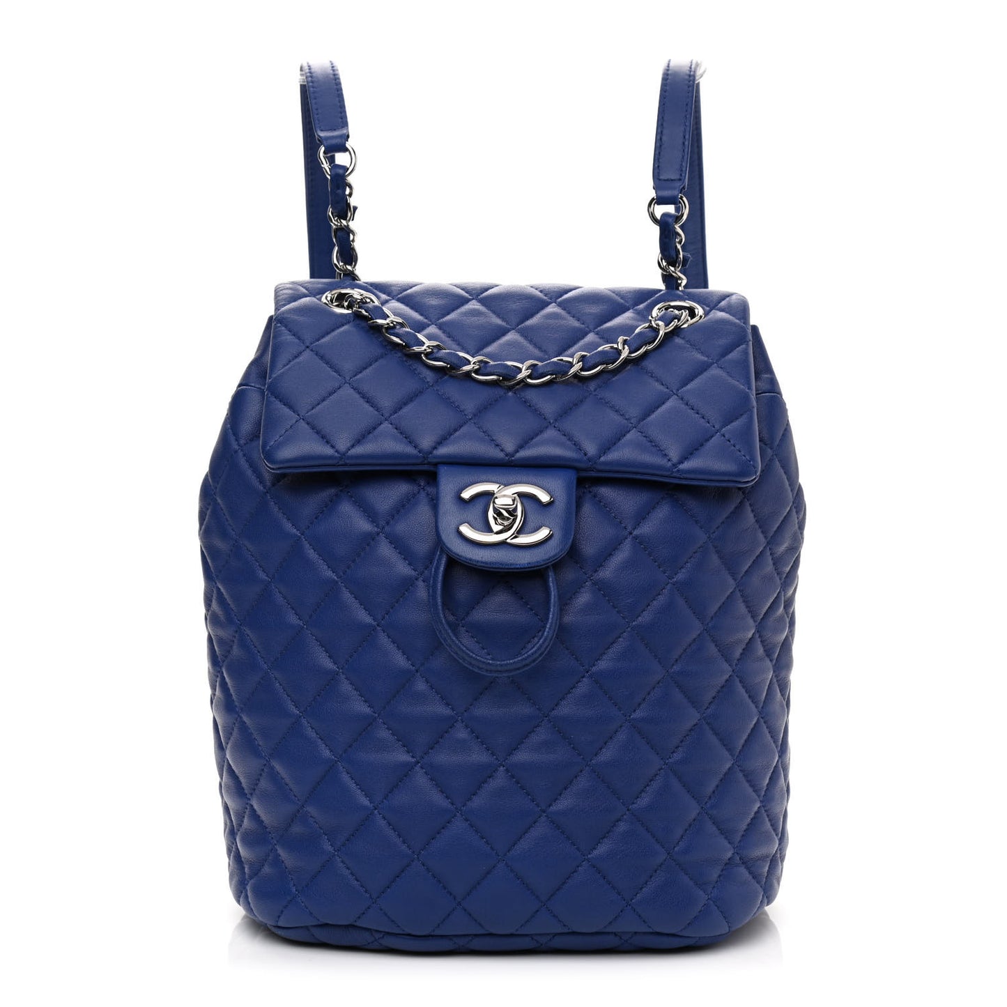 Lambskin Quilted Small Urban Spirit Backpack Blue