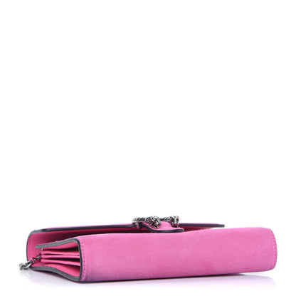 Gucci Suede Mini Dionysus Chain Wallet Pink Tropical Flower 3 of 11