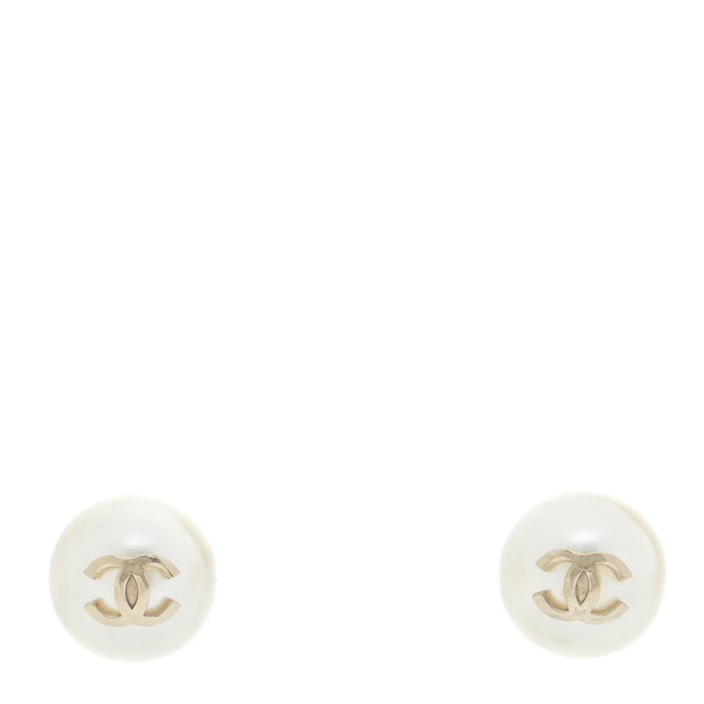 Pearl CC Large Earrings Gold