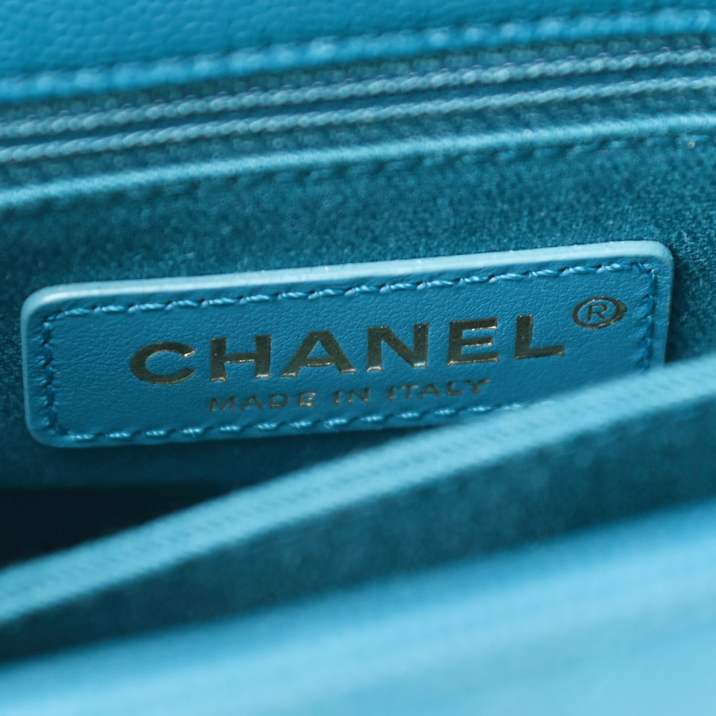 Caviar Quilted Extra Mini Coco Handle Flap Dark Turquoise
