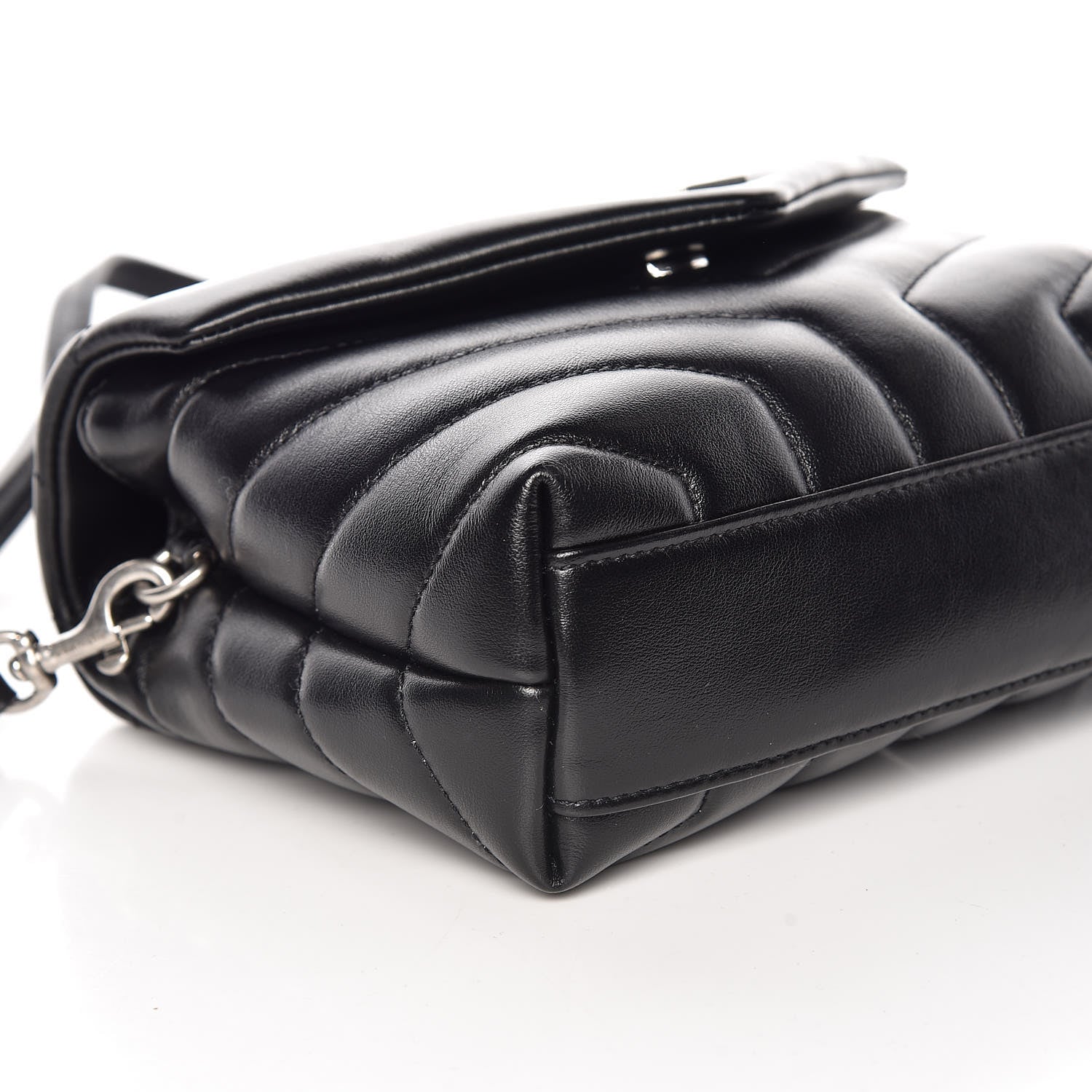 Saint Laurent Calfskin Y Quilted Monogram Toy Loulou Crossbody Bag Black 5 of 9